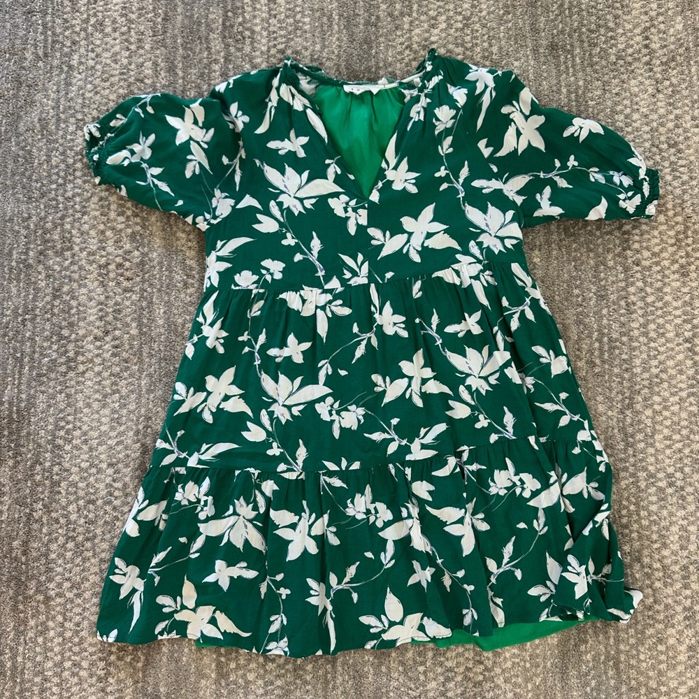 Flowery Green Dress
